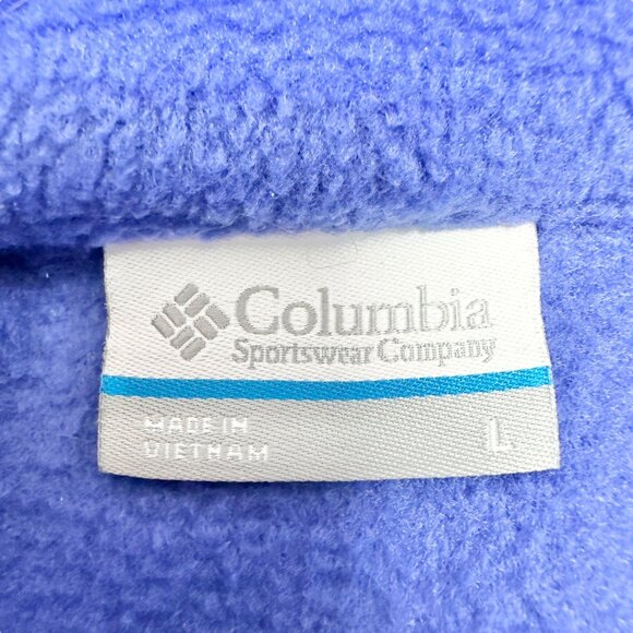 Columbia Fleece Jacket Womens L Blue Full Zip Cozy Warm Lightweight Polyester - Picture 6 of 10